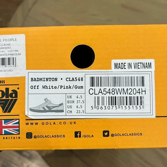 Gola Women's Pink and Cream Sneakers - Picture 5 of 5